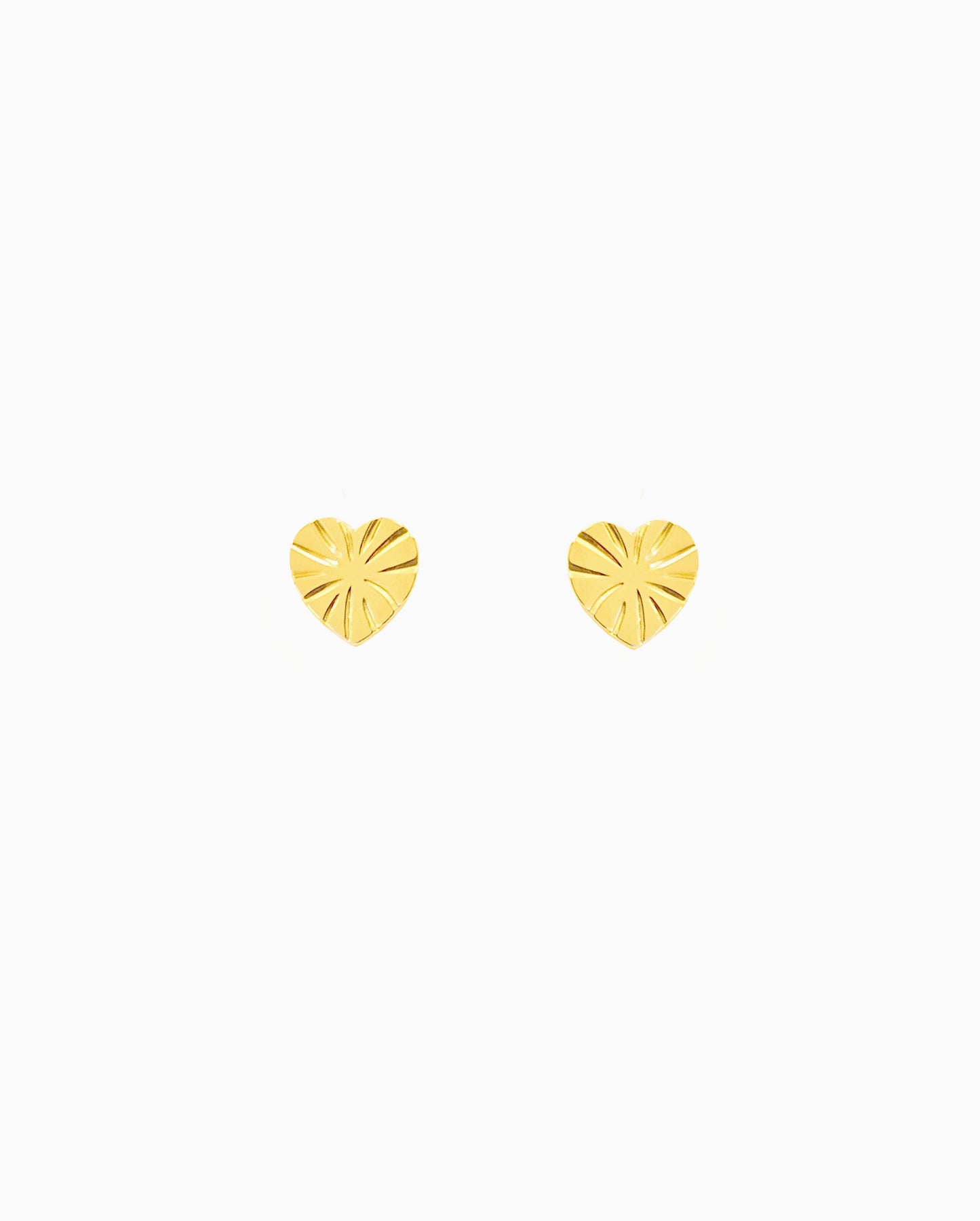 STARBURST HEART STUD EARRINGS