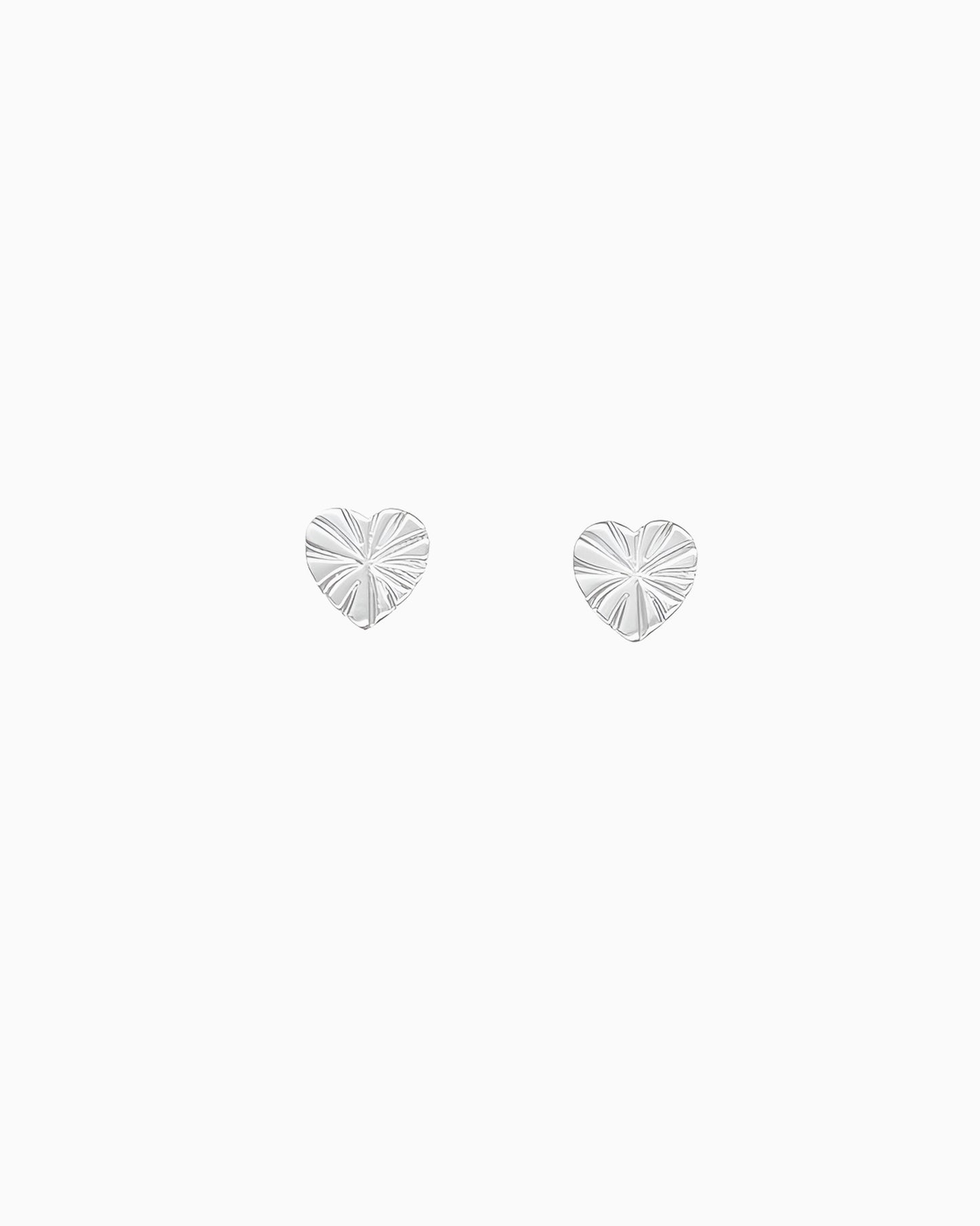 STARBURST HEART STUD EARRINGS