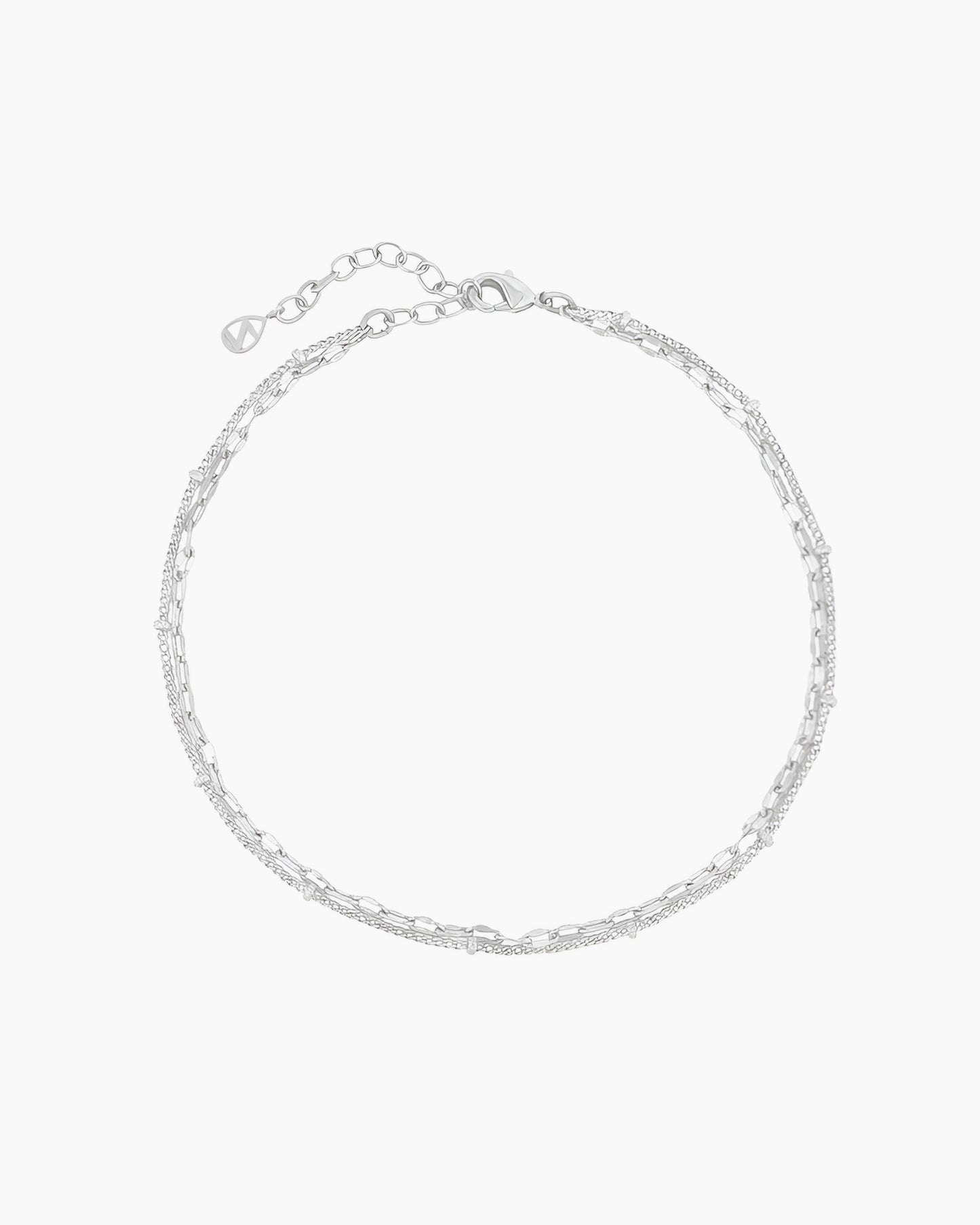 SEQUIN & SATELLITE CHAIN LAYERED ANKLET