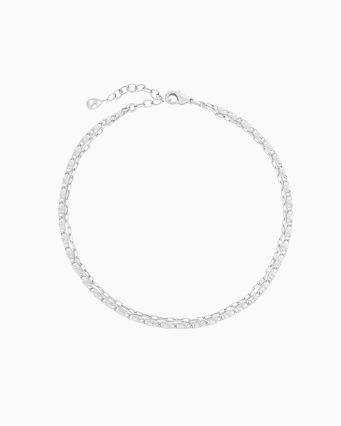SUNBURST & LINK CHAIN LAYERED ANKLET