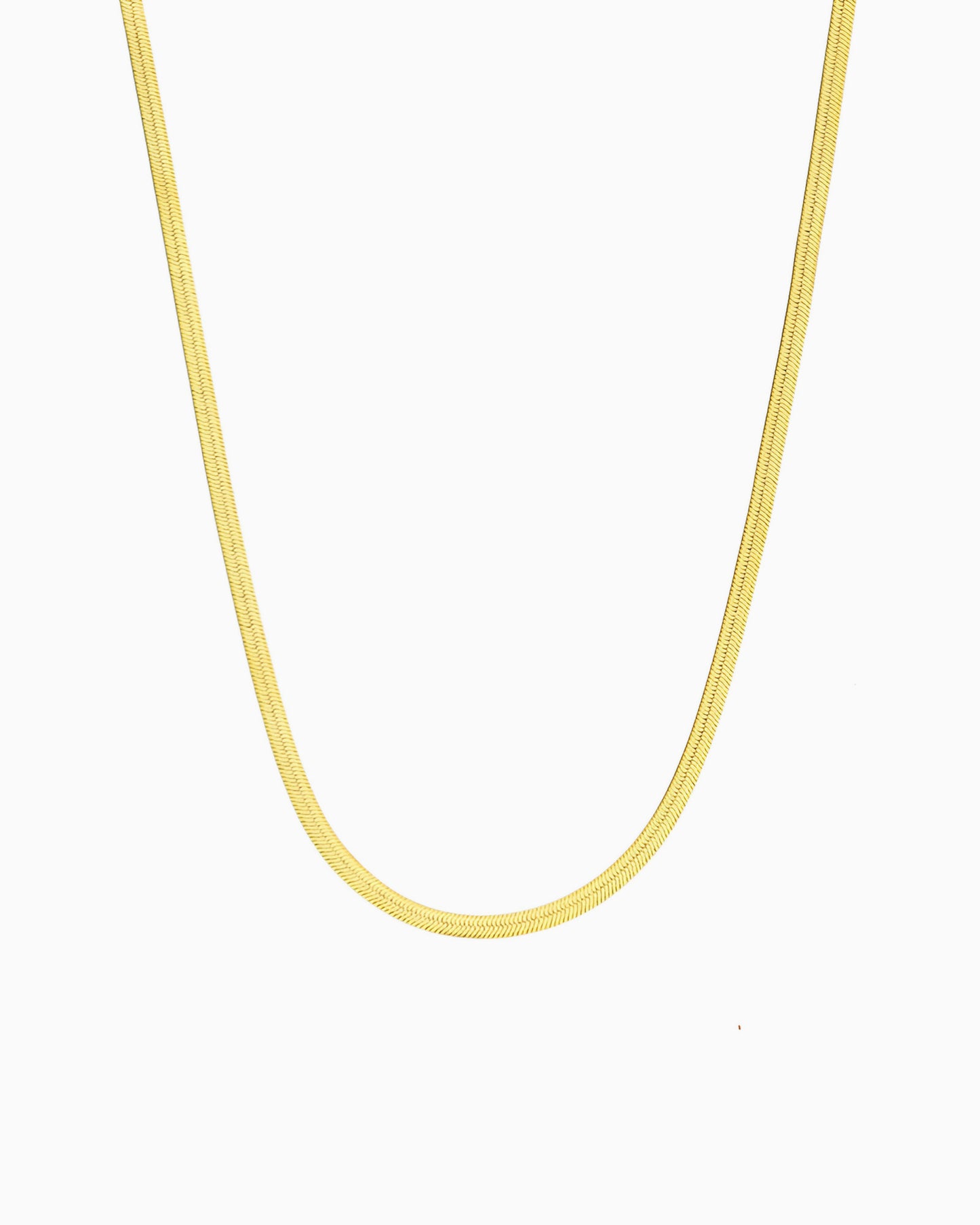 SMALL HERRINGBONE CHAIN NECKLACE