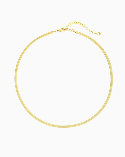SMALL HERRINGBONE CHAIN NECKLACE