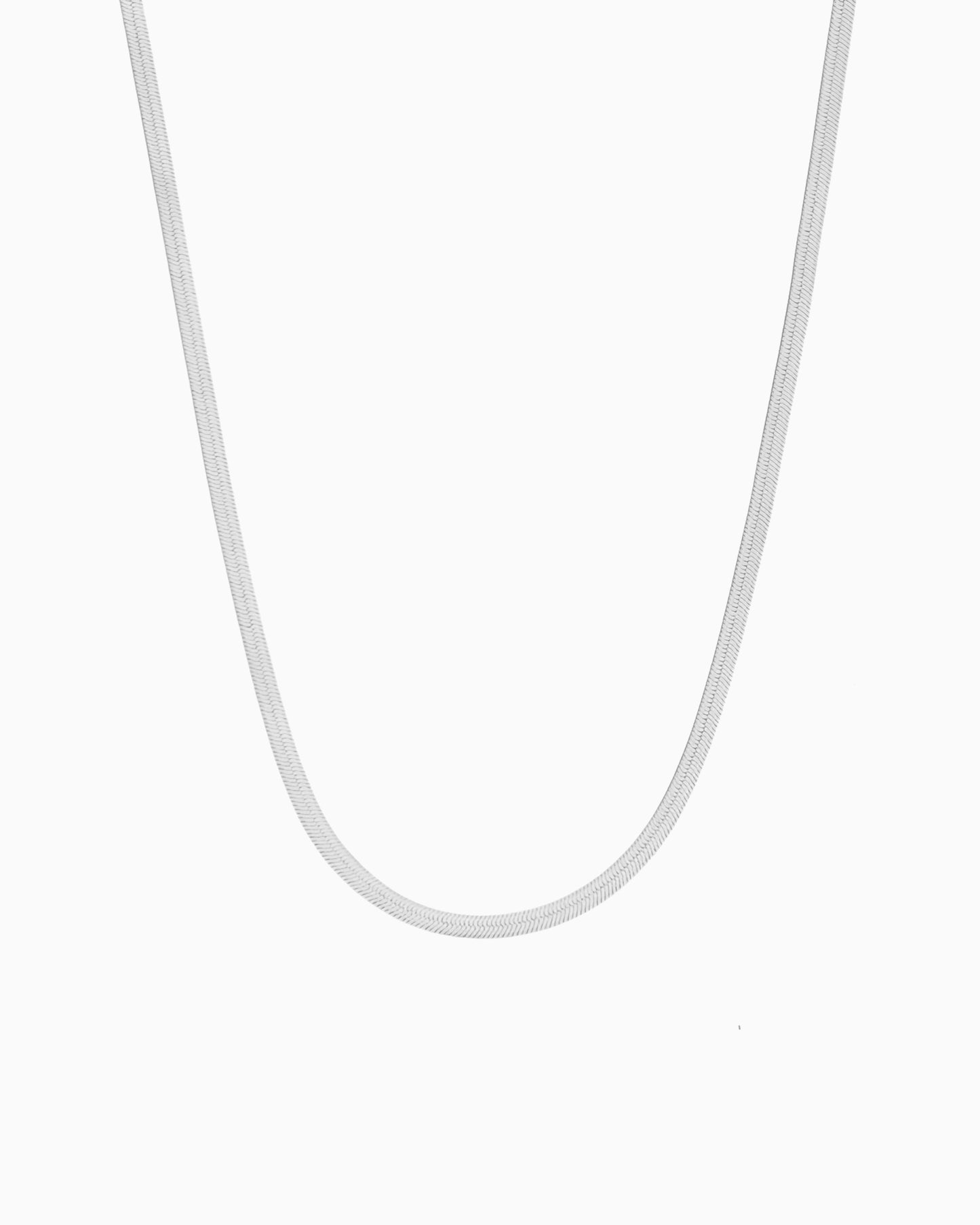 SMALL HERRINGBONE CHAIN NECKLACE