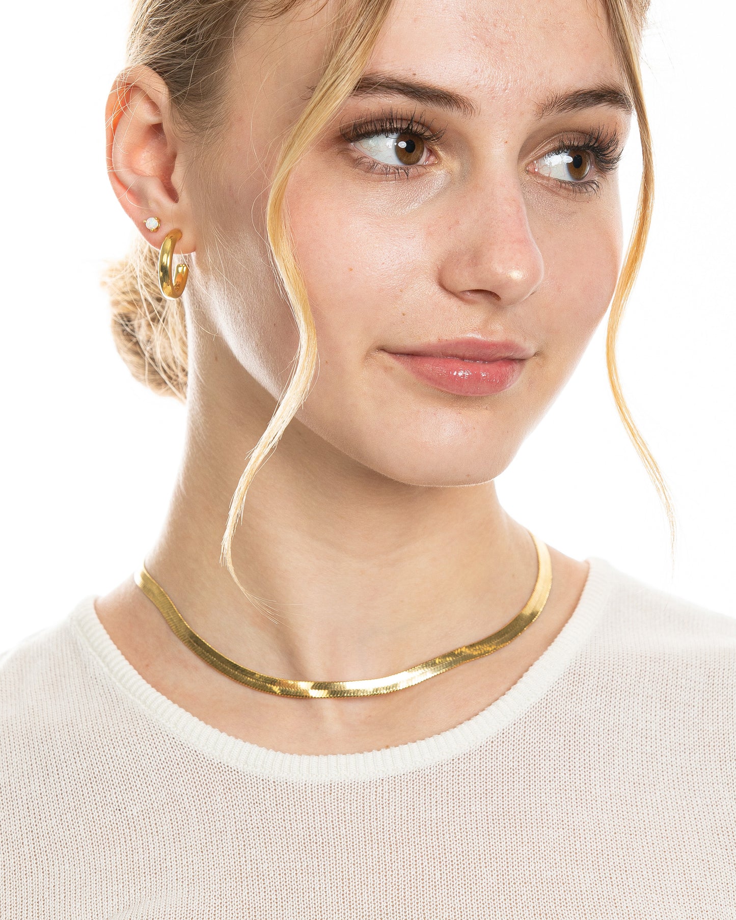 LARGE HERRINGBONE CHAIN NECKLACE