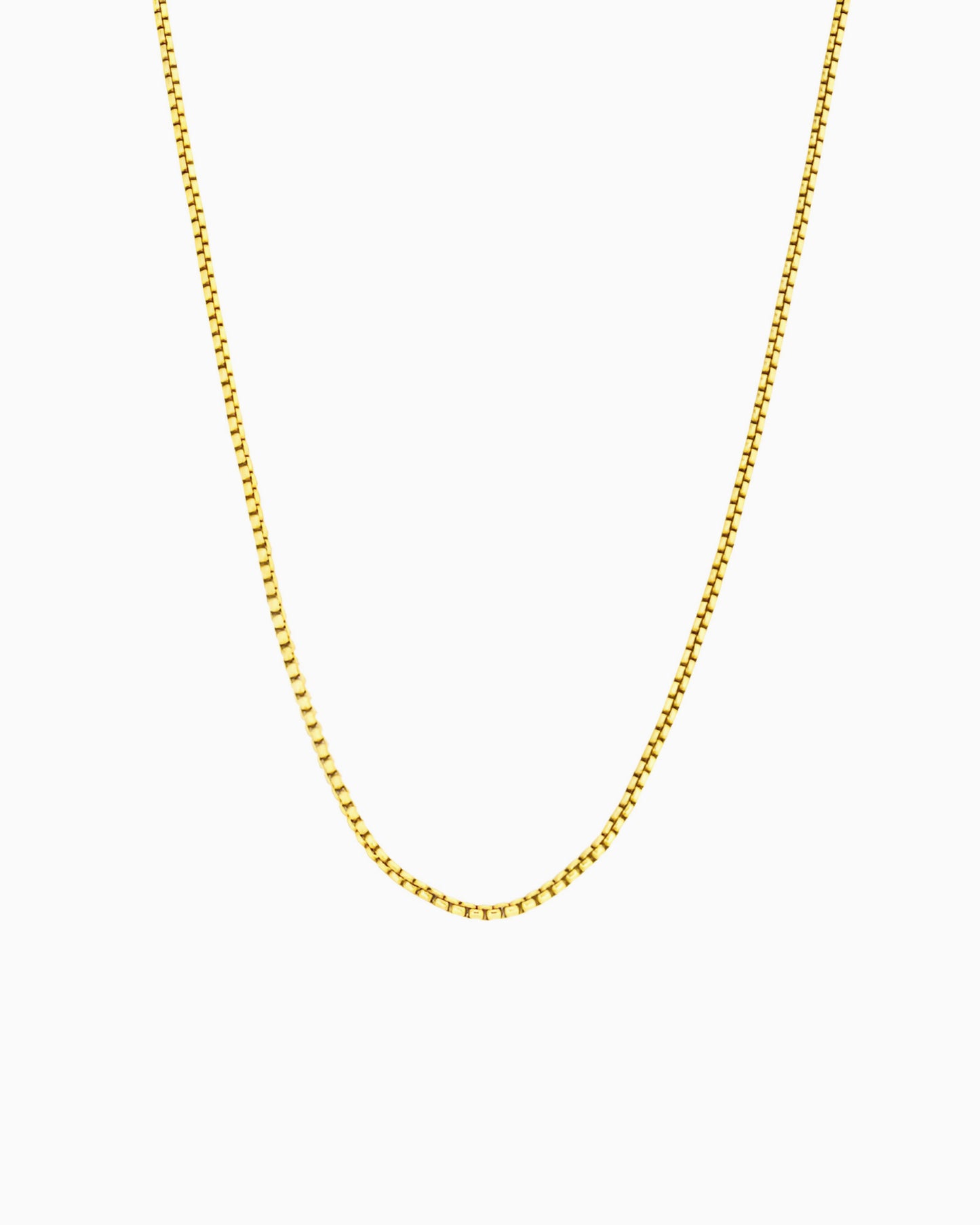 SMALL ROUND BOX CHAIN NECKLACE
