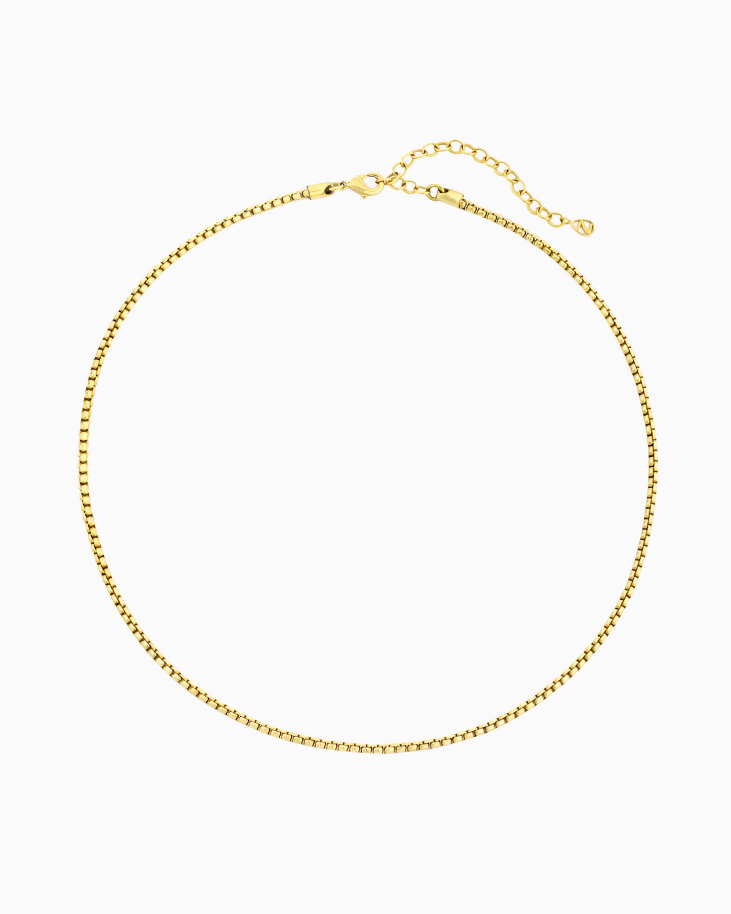 SMALL ROUND BOX CHAIN NECKLACE