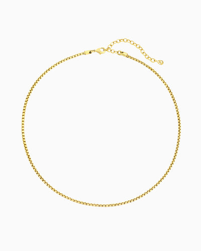 SMALL ROUND BOX CHAIN NECKLACE