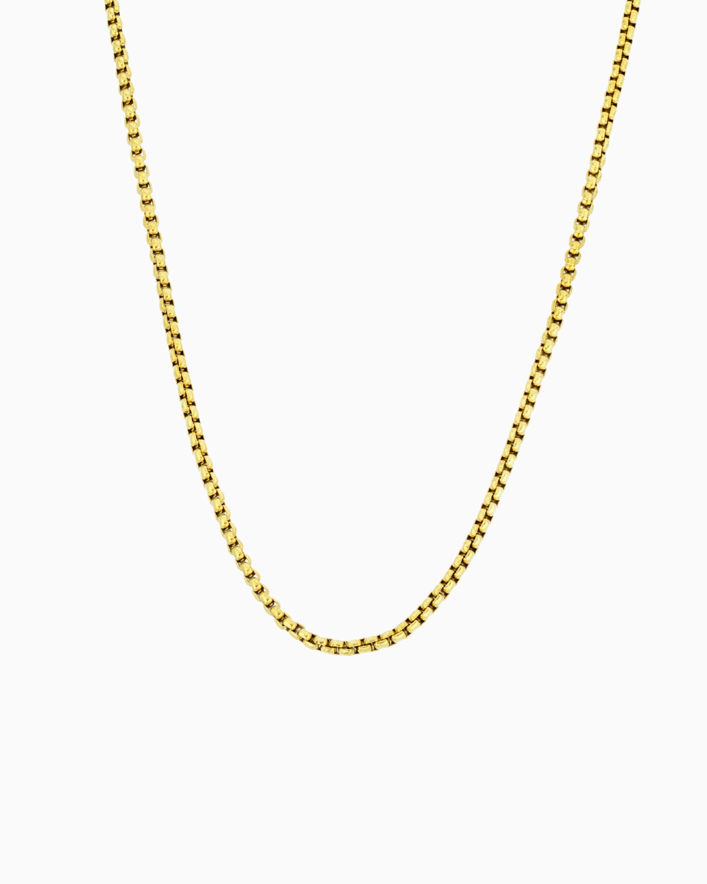 MEDIUM ROUND BOX CHAIN NECKLACE