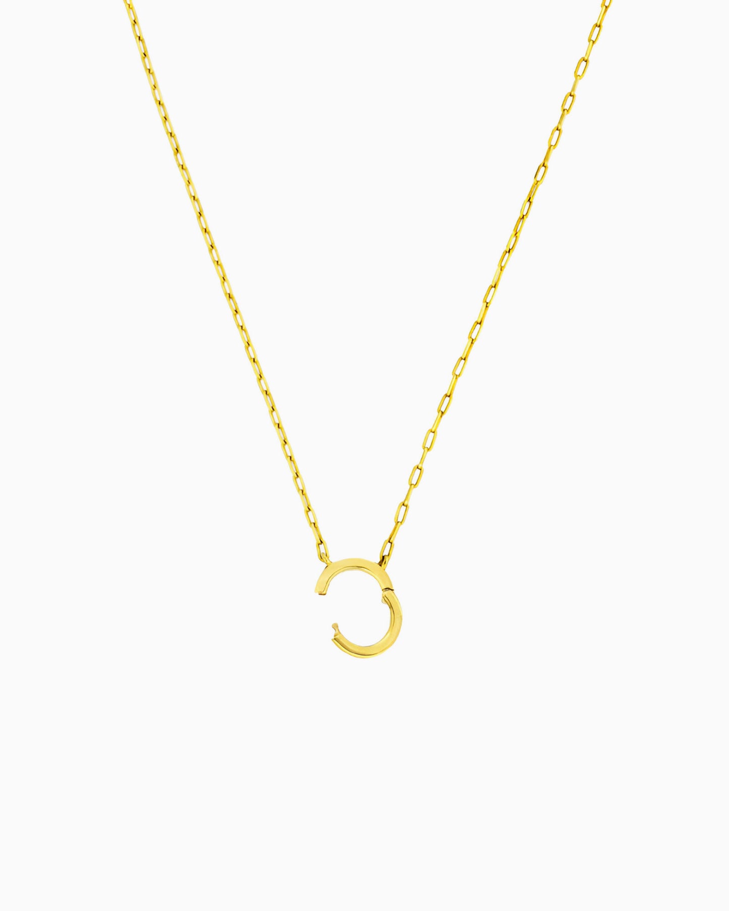 MINI LINK CHAIN CHARM HOLDER NECKLACE