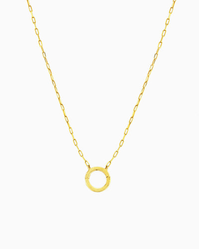 MINI LINK CHAIN CHARM HOLDER NECKLACE