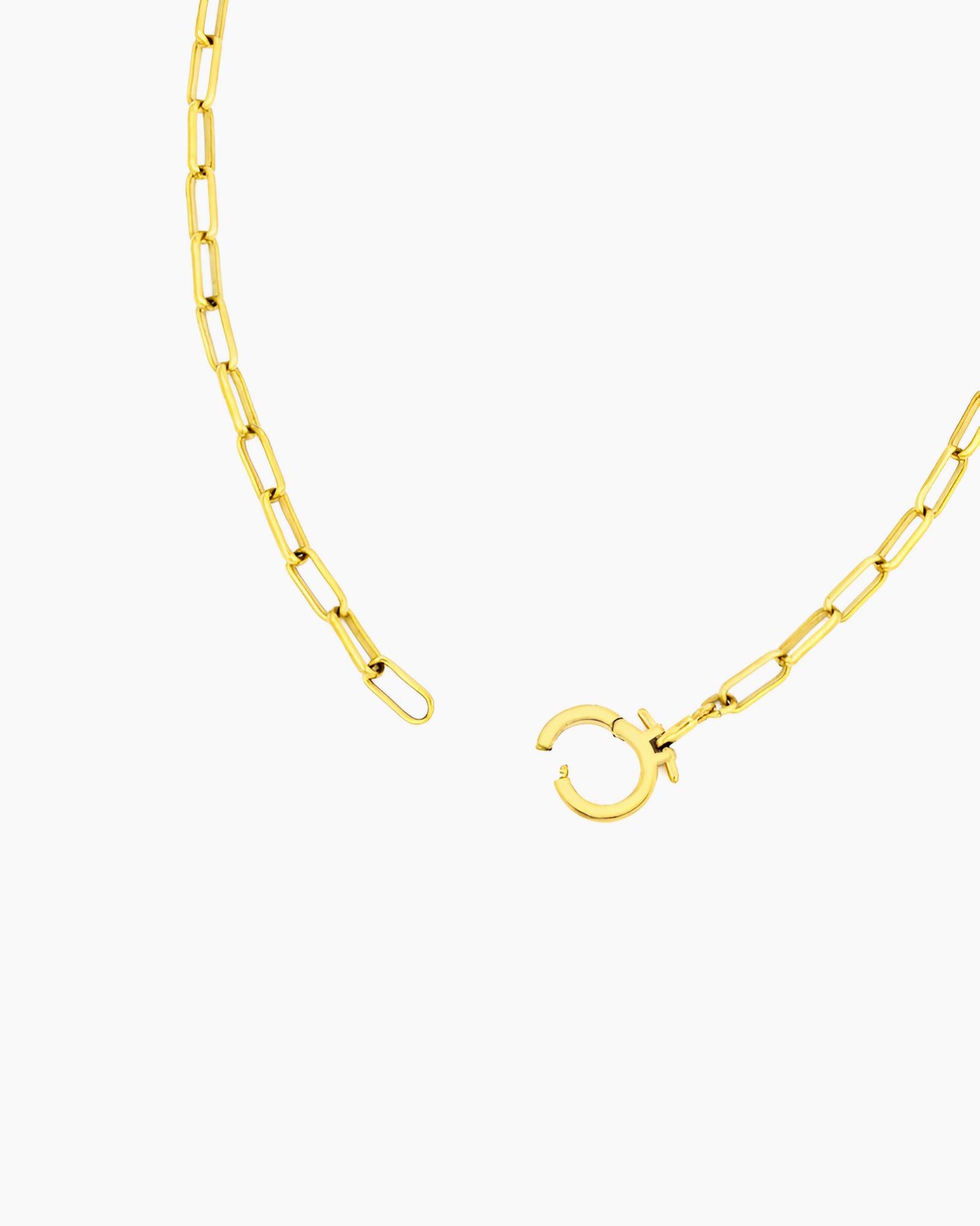 PAPERCLIP CHAIN CHARM HOLDER NECKLACE