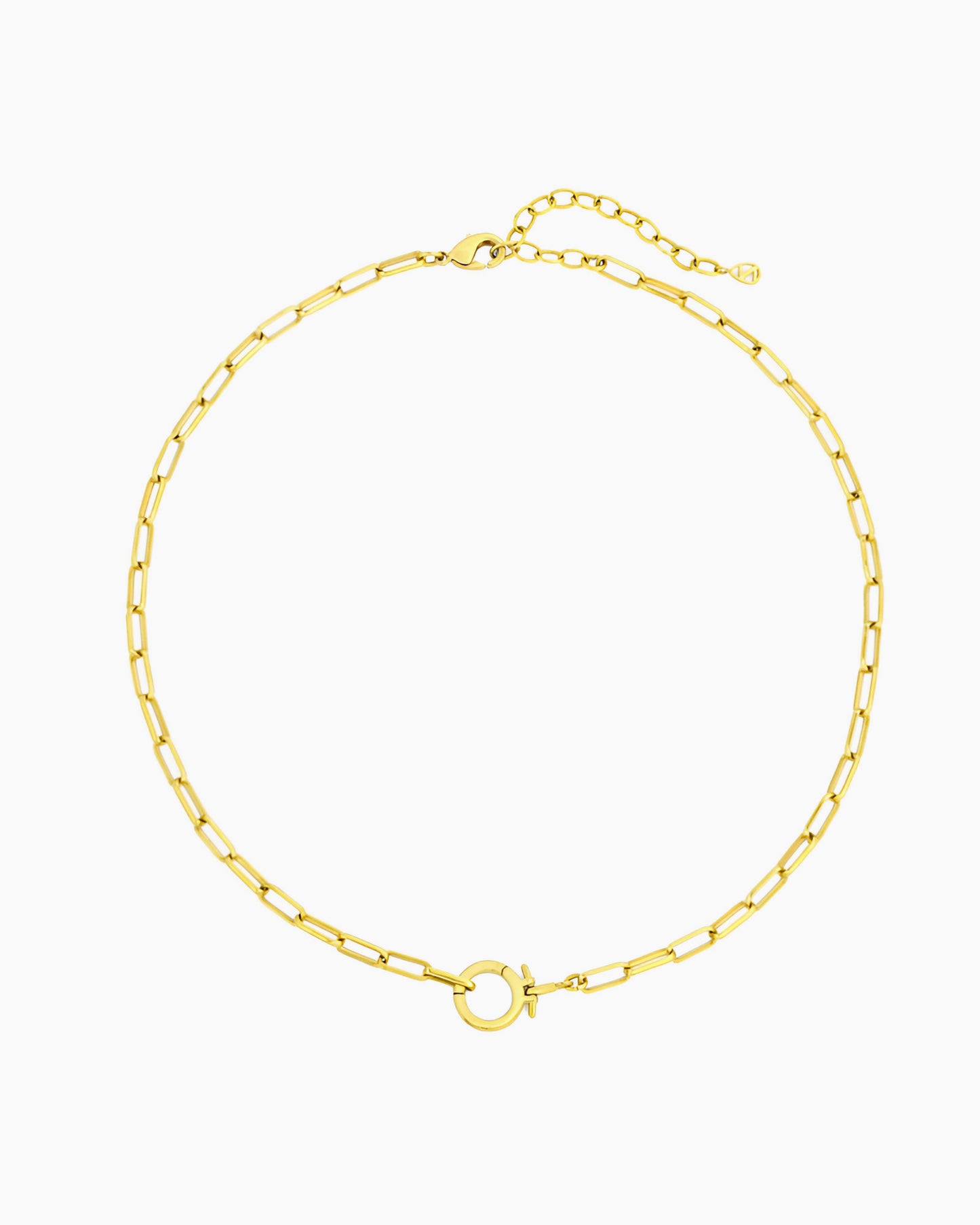 PAPERCLIP CHAIN CHARM HOLDER NECKLACE