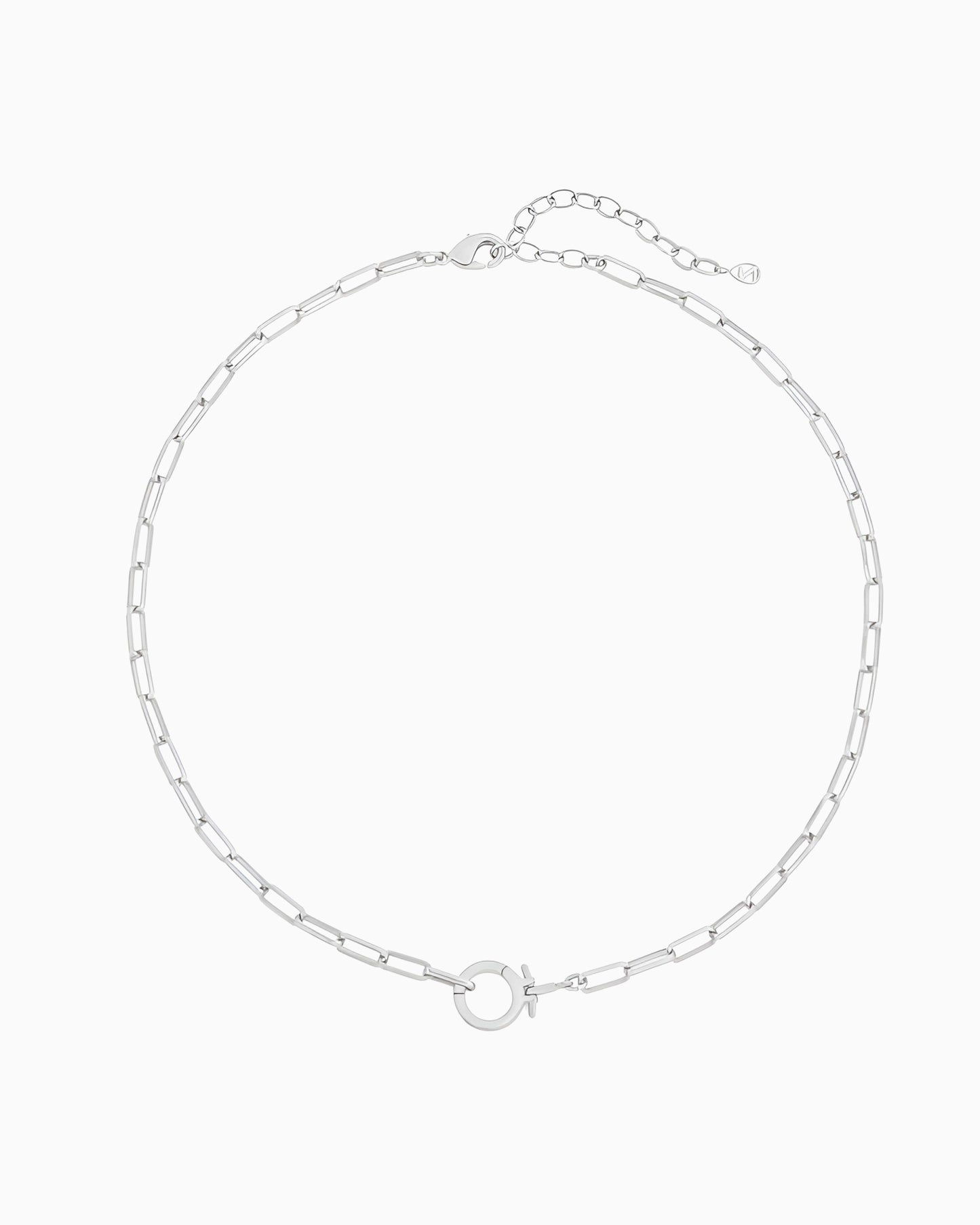 PAPERCLIP CHAIN CHARM HOLDER NECKLACE