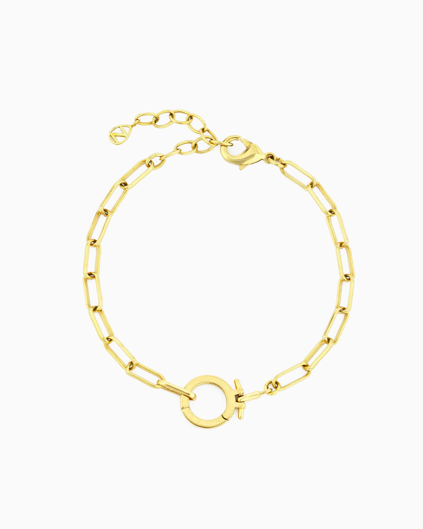 PAPERCLIP CHAIN CHARM HOLDER BRACELET