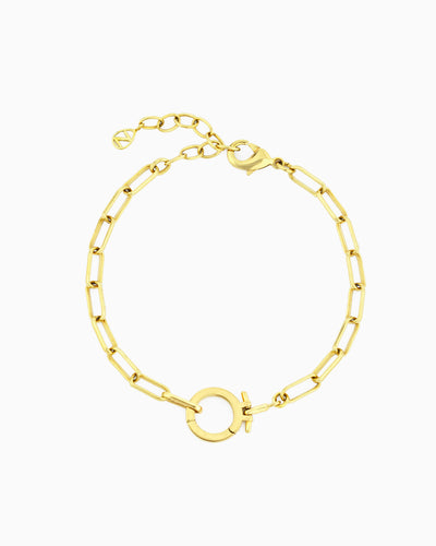 PAPERCLIP CHAIN CHARM HOLDER BRACELET