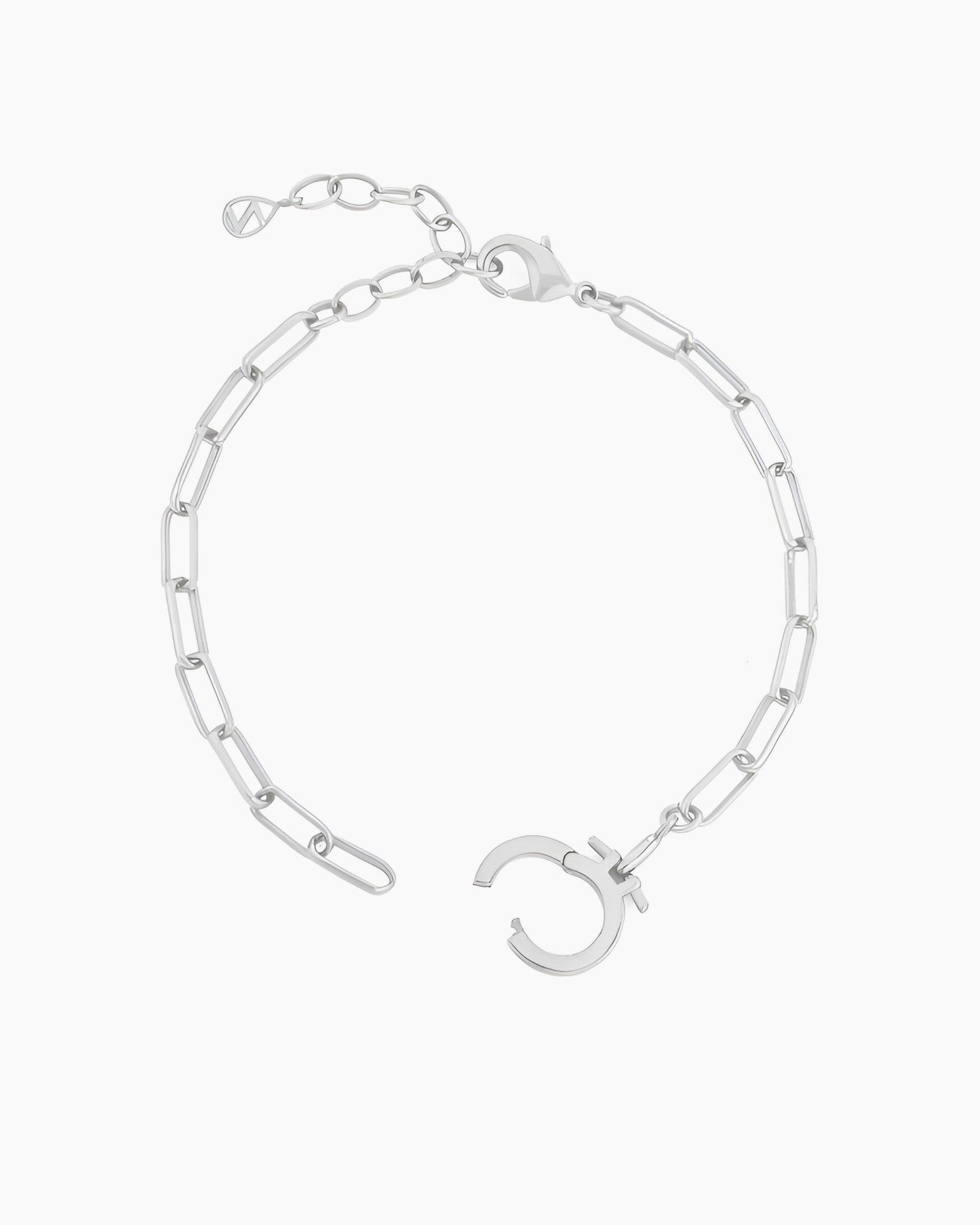 PAPERCLIP CHAIN CHARM HOLDER BRACELET