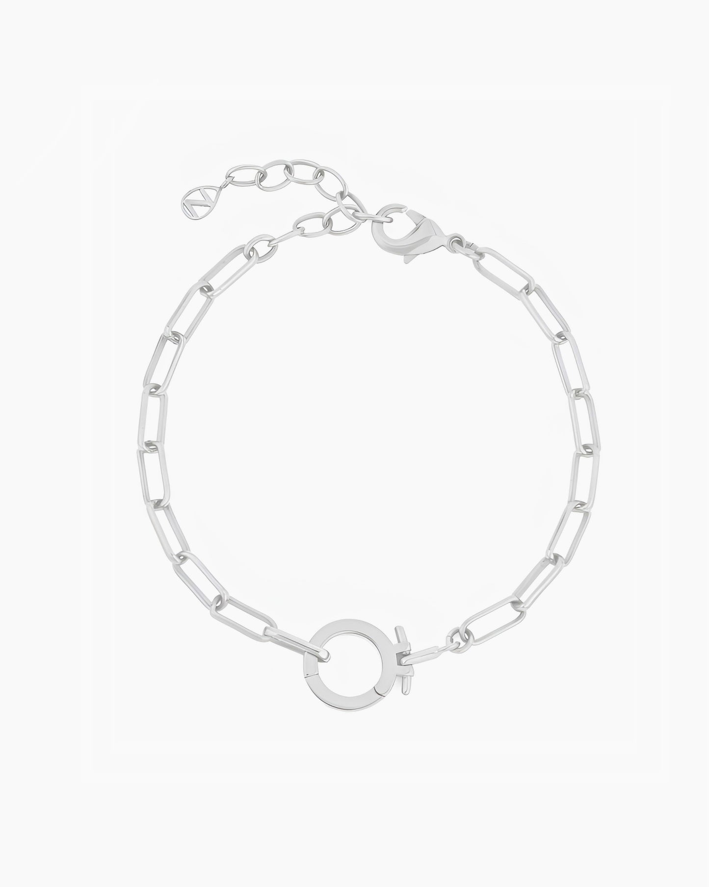 PAPERCLIP CHAIN CHARM HOLDER BRACELET