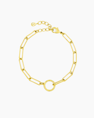 PAPERCLIP CHAIN CHARM HOLDER BRACELET