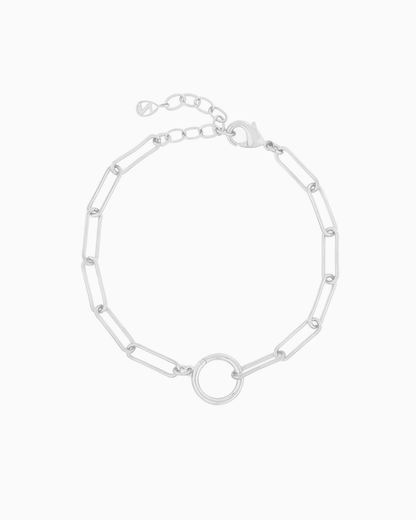 PAPERCLIP CHAIN CHARM HOLDER BRACELET
