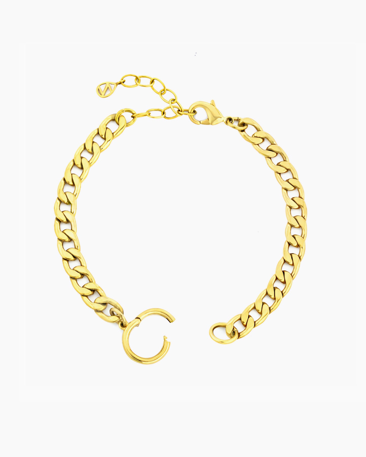 CURB CHAIN CHARM HOLDER BRACELET