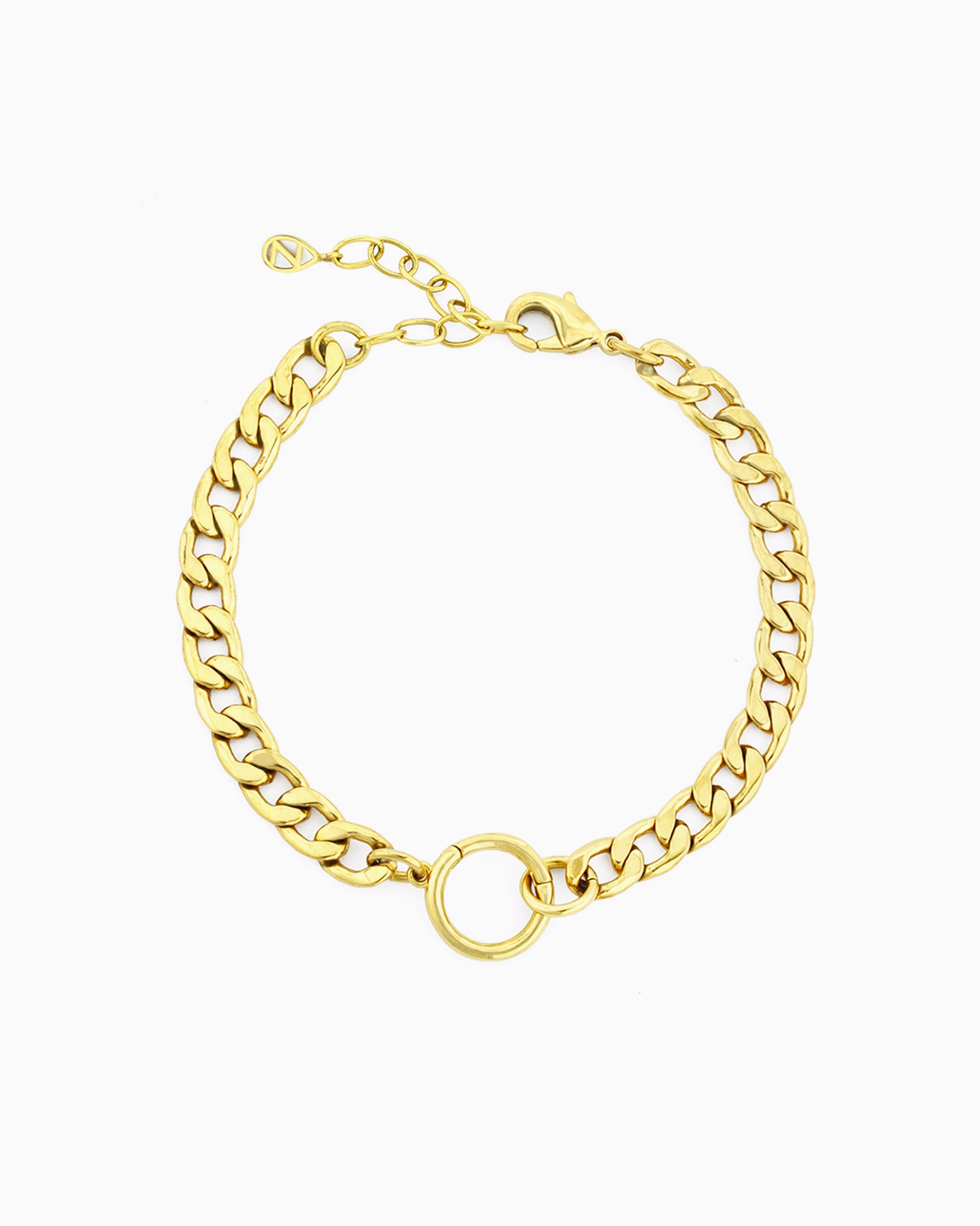 CURB CHAIN CHARM HOLDER BRACELET