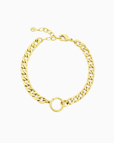CURB CHAIN CHARM HOLDER BRACELET