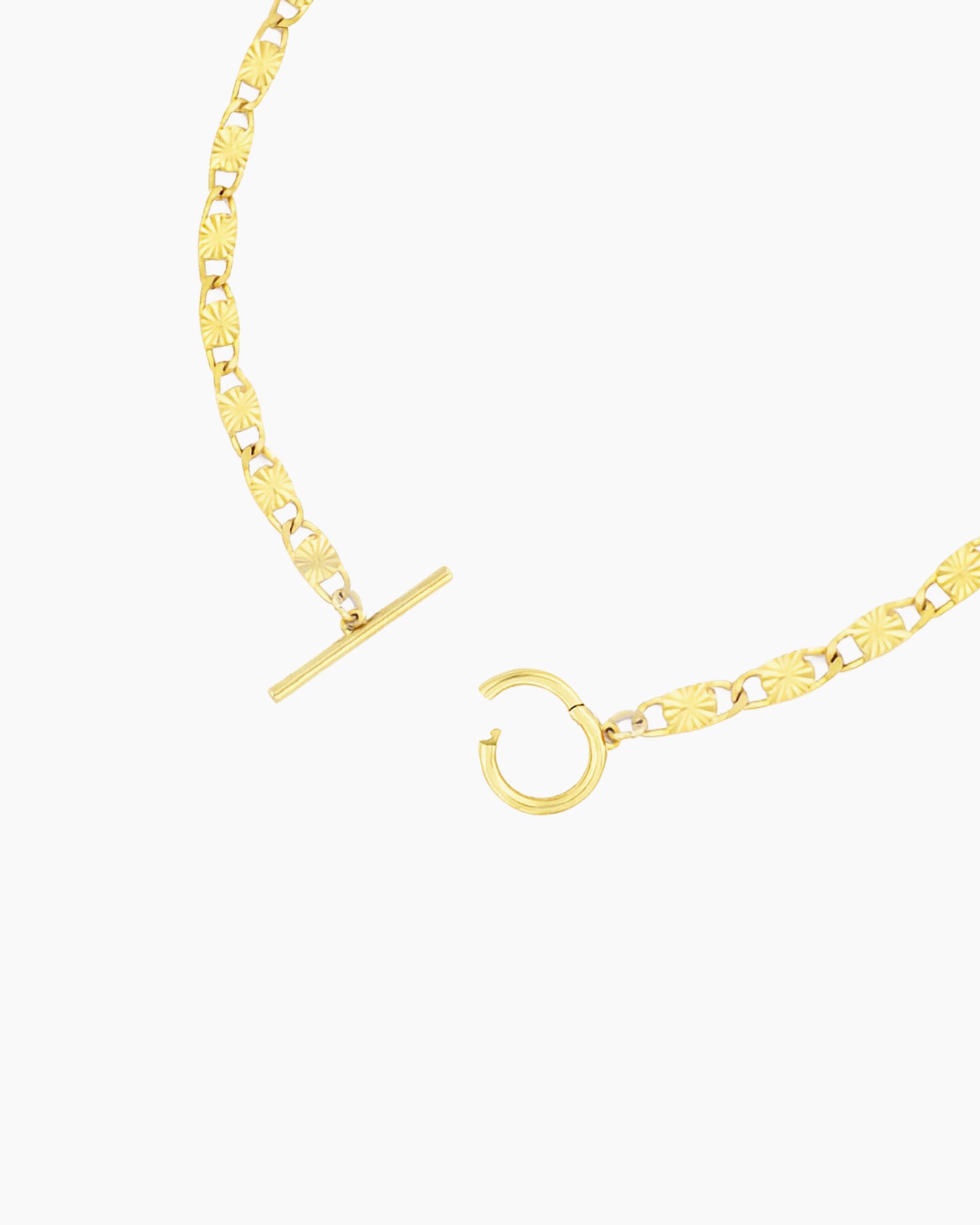 SUNBURST CHAIN CHARM HOLDER NECKLACE