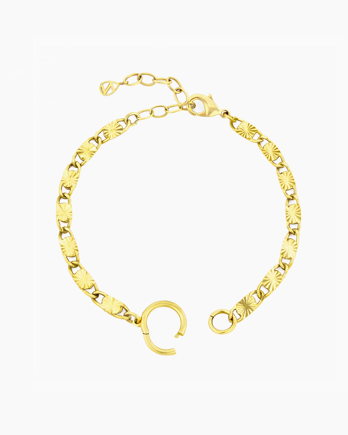 SUNBURST CHAIN CHARM HOLDER BRACELET