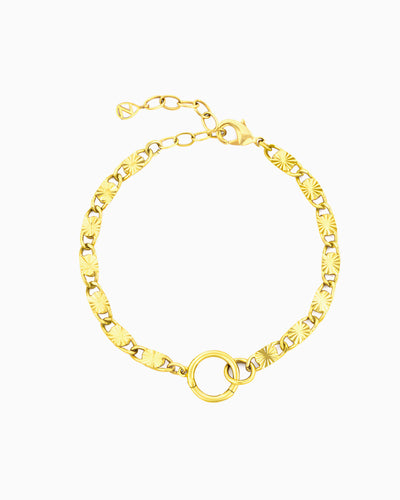 SUNBURST CHAIN CHARM HOLDER BRACELET