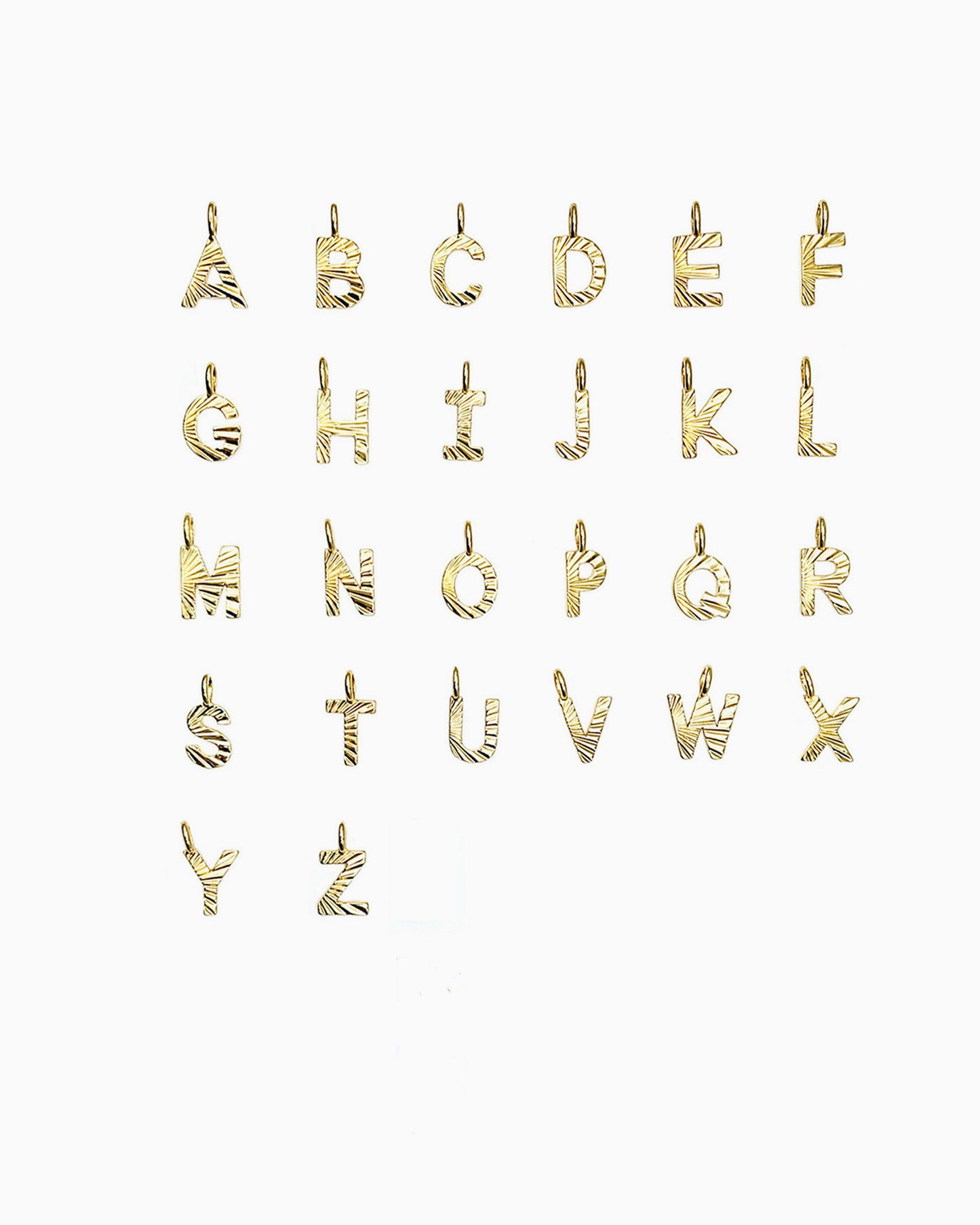 BUNBURST INITIAL PENDANT NECKLACE