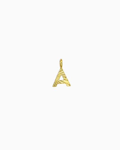 SUNBURST INITIAL SLIDE-ON CHARM