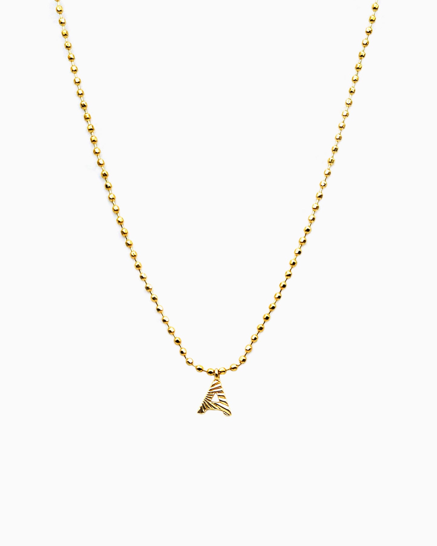TINY INITIAL CHARM NECKLACE