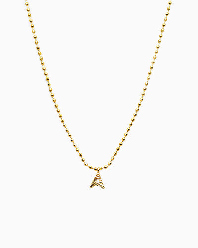TINY INITIAL CHARM NECKLACE