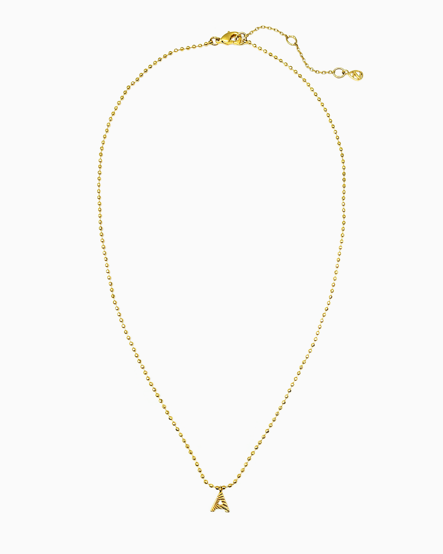 TINY INITIAL CHARM NECKLACE
