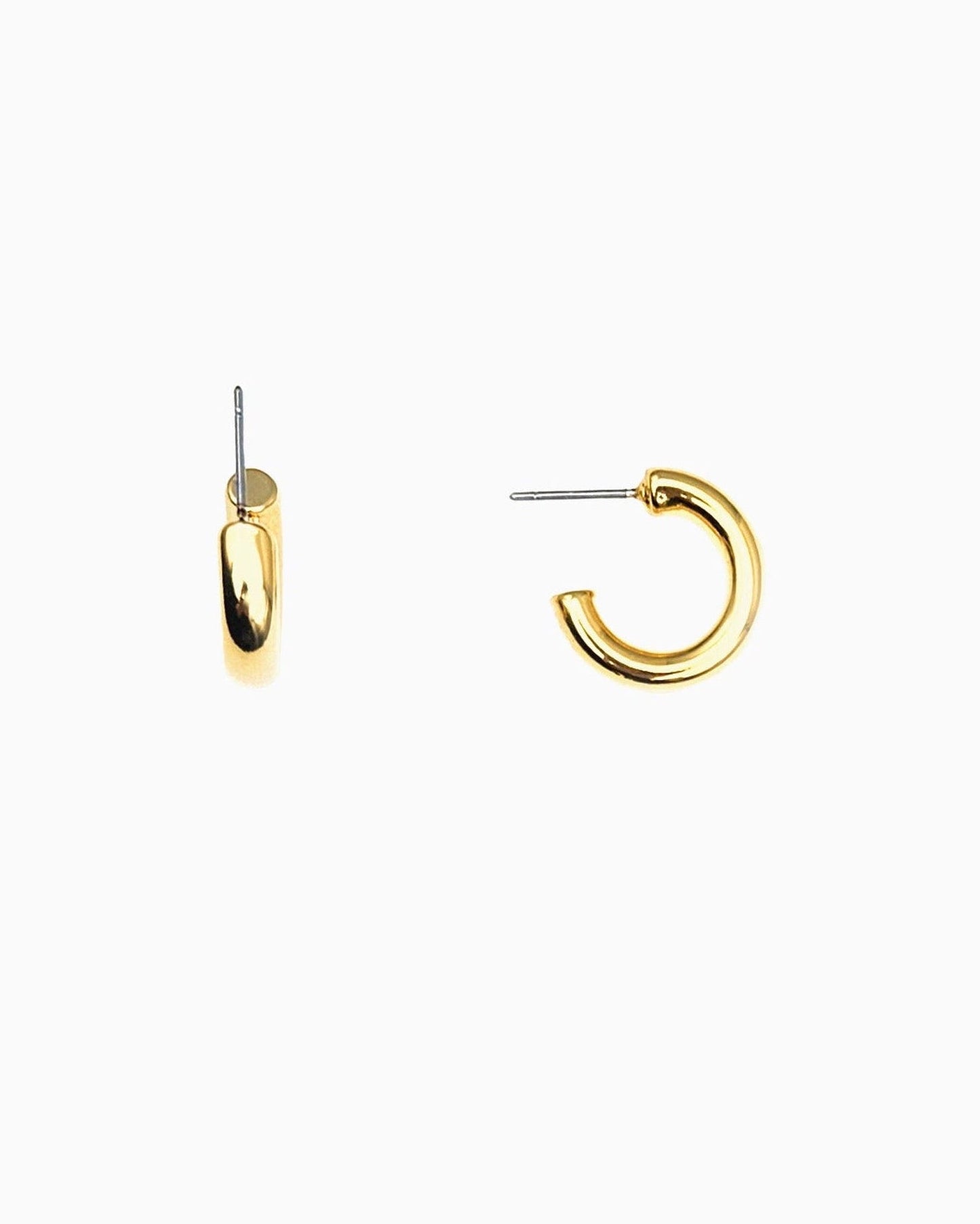 SMALL HOLLOW HOOP EARRINGS
