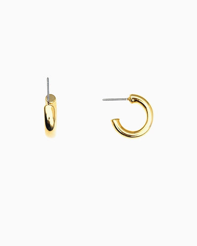 SMALL HOLLOW HOOP EARRINGS