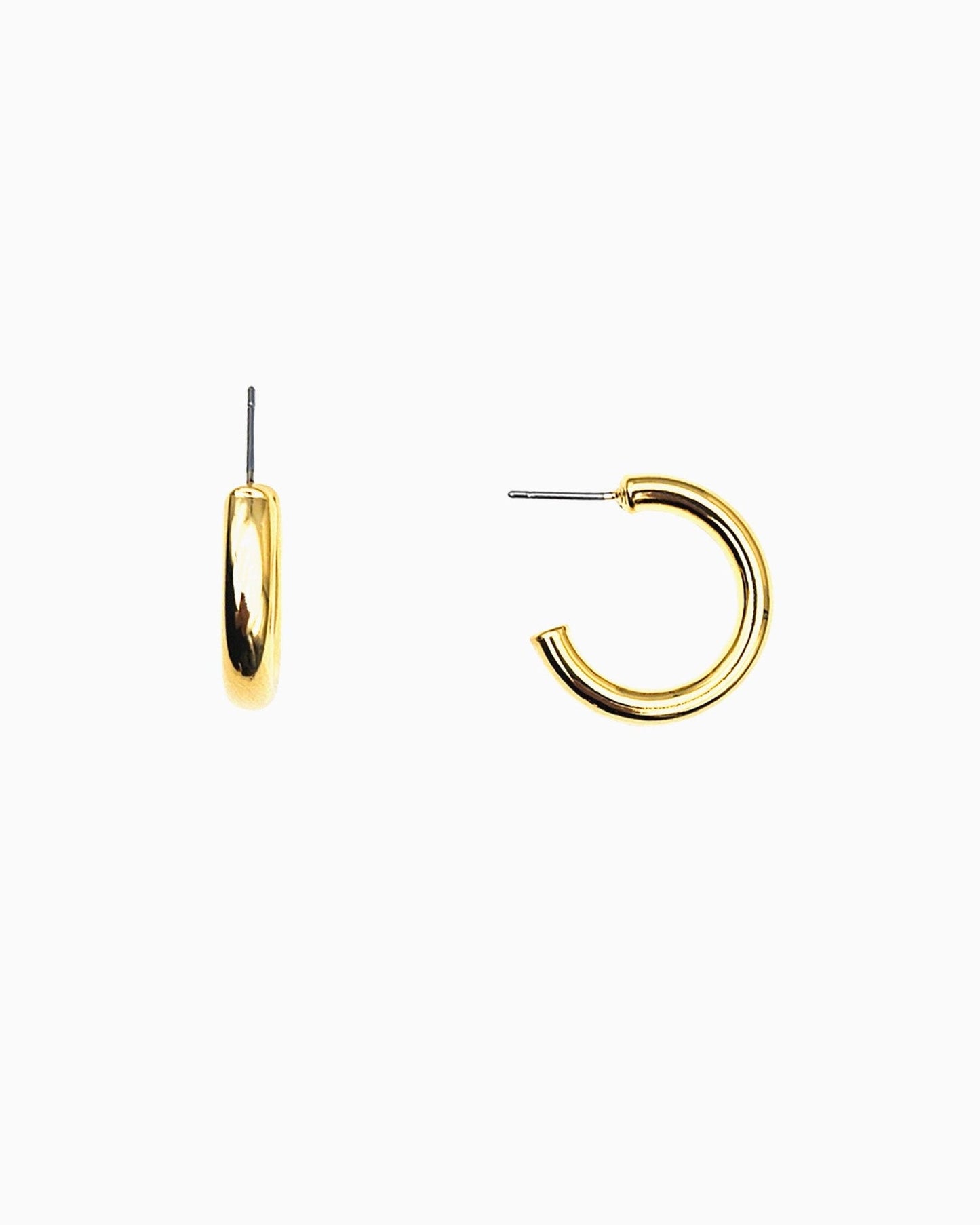 MEDIUM HOLLOW HOOP EARRINGS