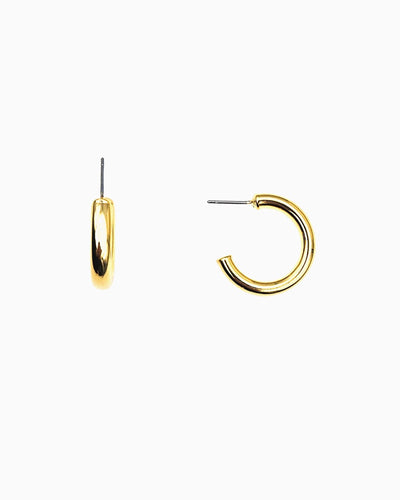 MEDIUM HOLLOW HOOP EARRINGS