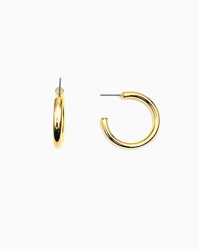 LARGE HOLLOW HOOP EARRINGS