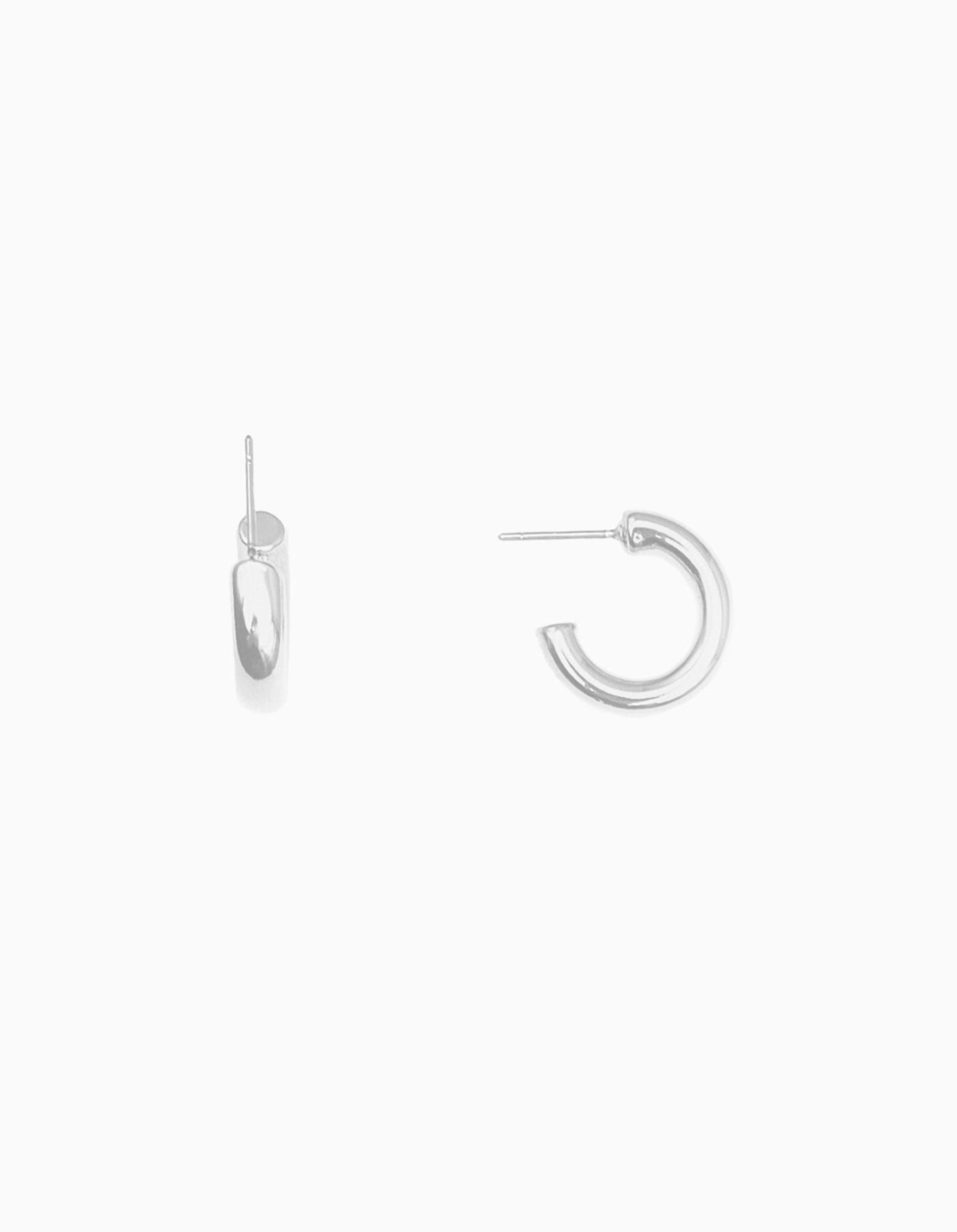 SMALL HOLLOW HOOP EARRINGS