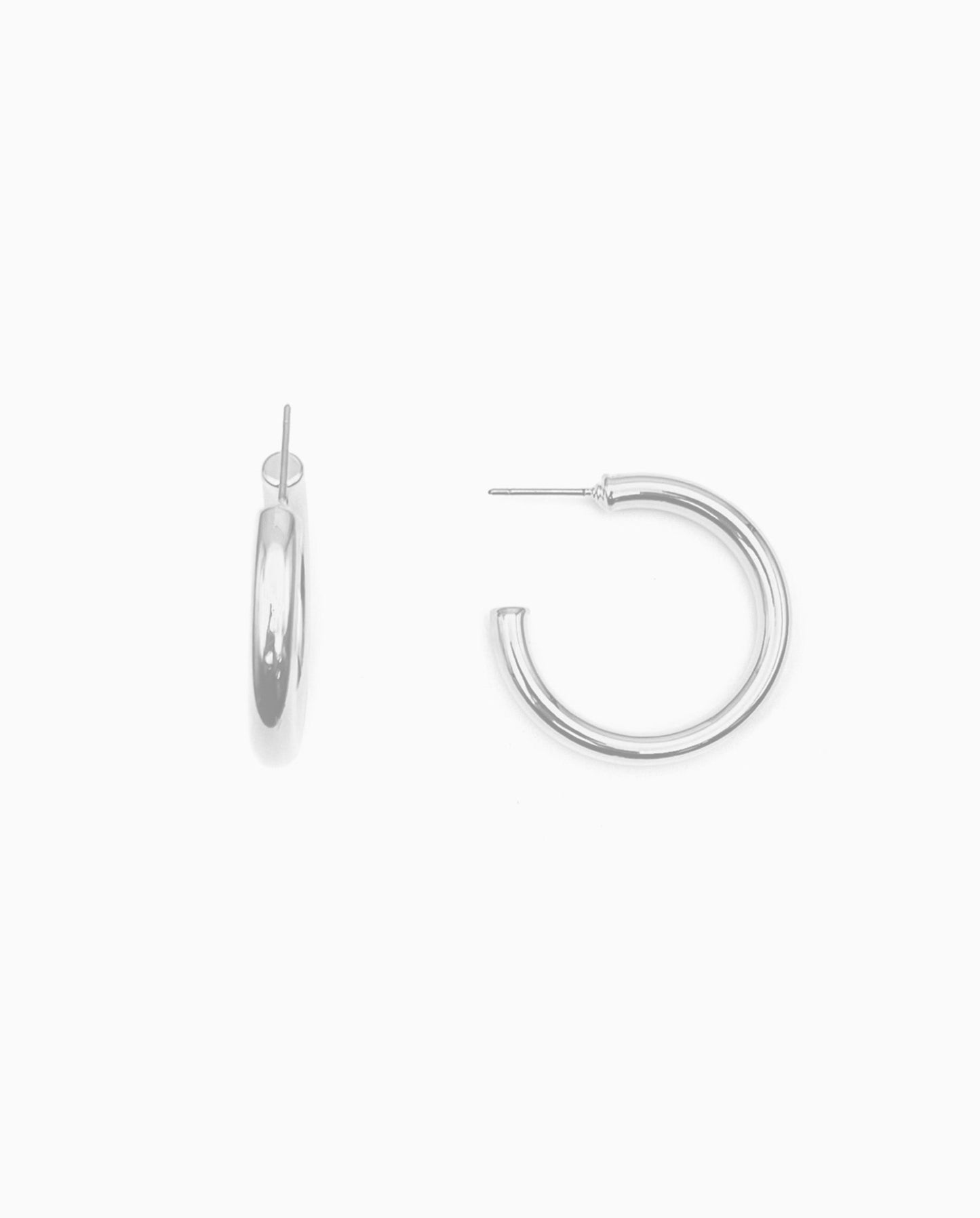 LARGE HOLLOW HOOP EARRINGS