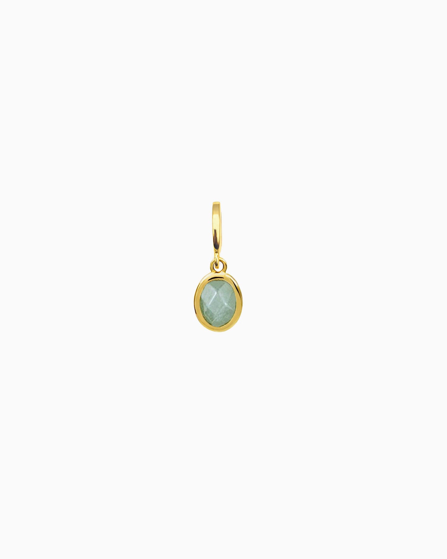 GEMSTONE CLIP-ON CHARM -Green Aventurine