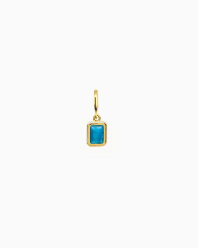 GEMSTONE CLIP-ON CHARM-Blue Apatite