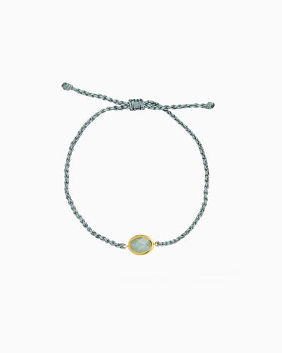 GEMSTONE CORD BRACELET-Green Aventurine