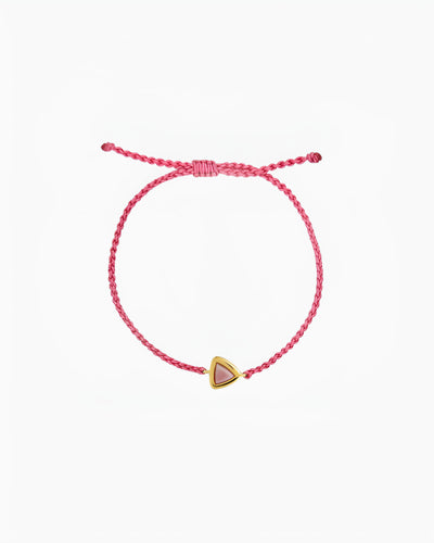 GEMSTONE CORD BRACELET-Rhodonite