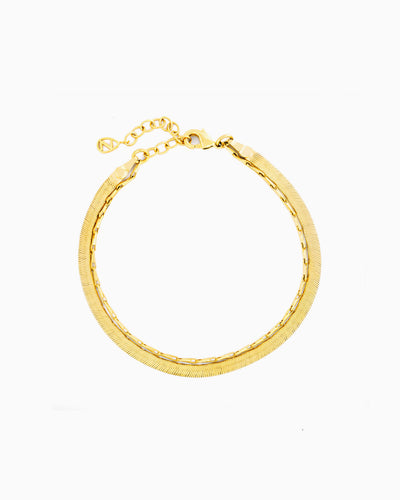 HERRINGBONE & BARLEYCORN CHAIN BRACELET