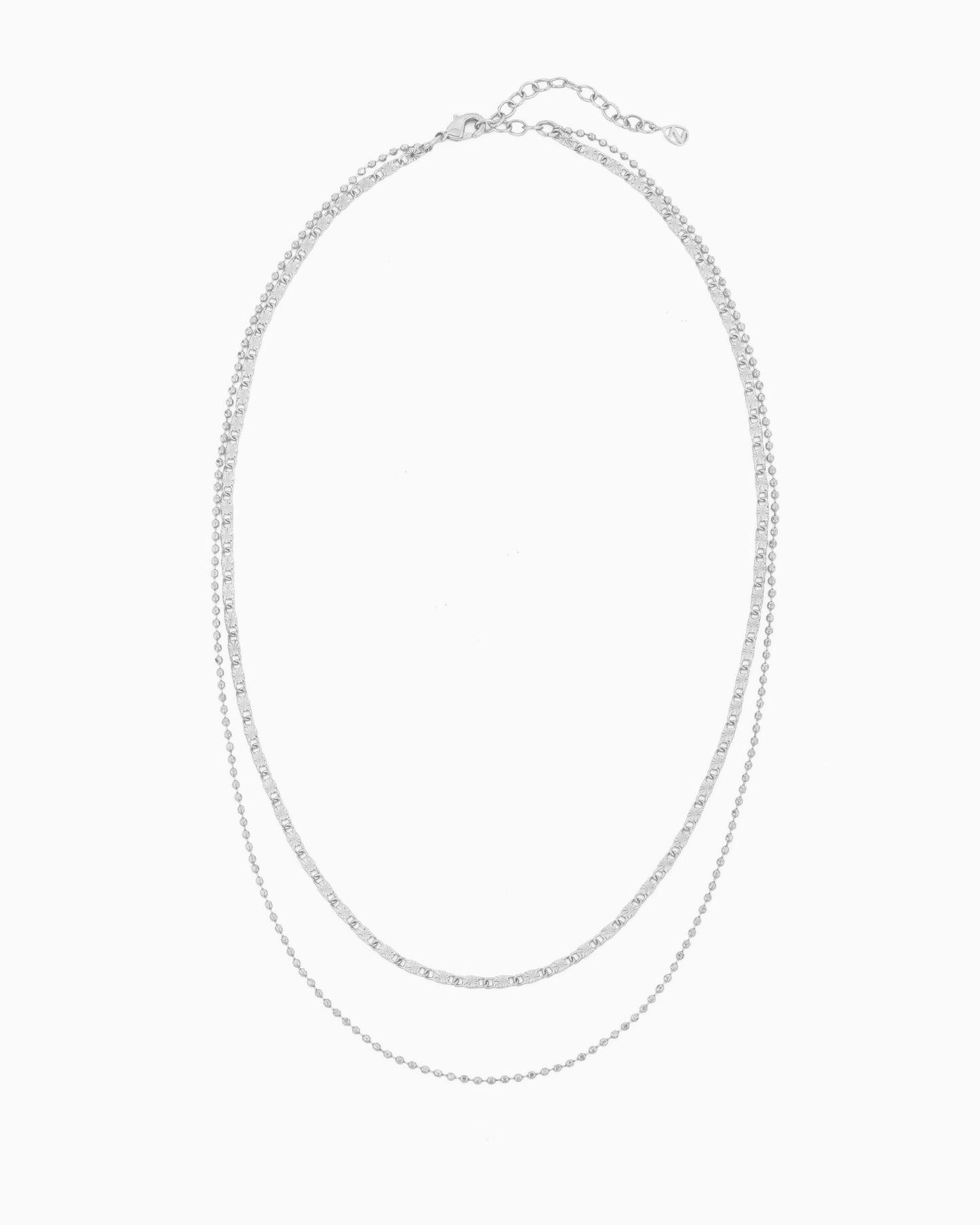 SUNBURST & BALL CHAIN LAYERED NECKLACE