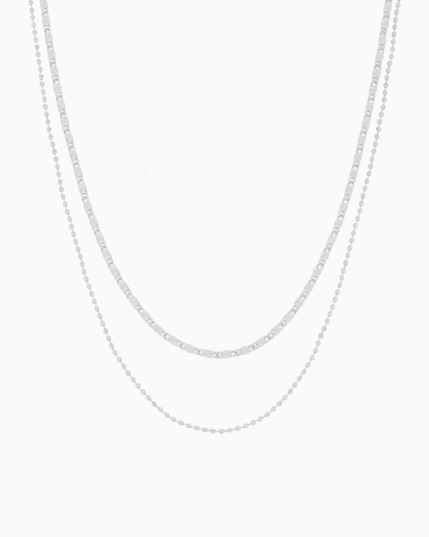 SUNBURST & BALL CHAIN LAYERED NECKLACE