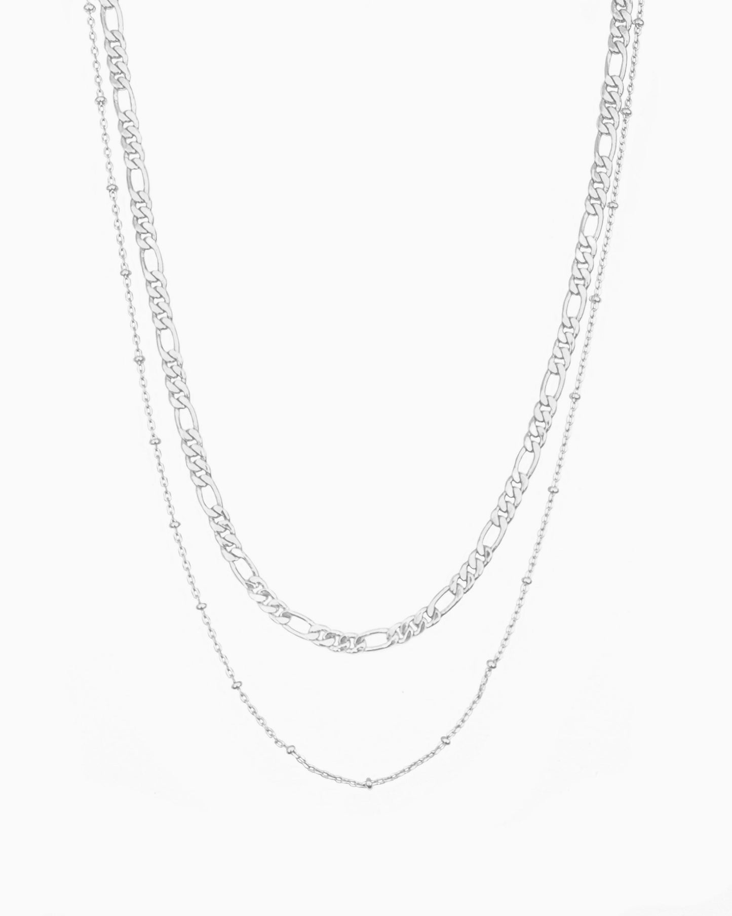 FIGARO & SATELLITE CHAIN LAYERED NECKLACE