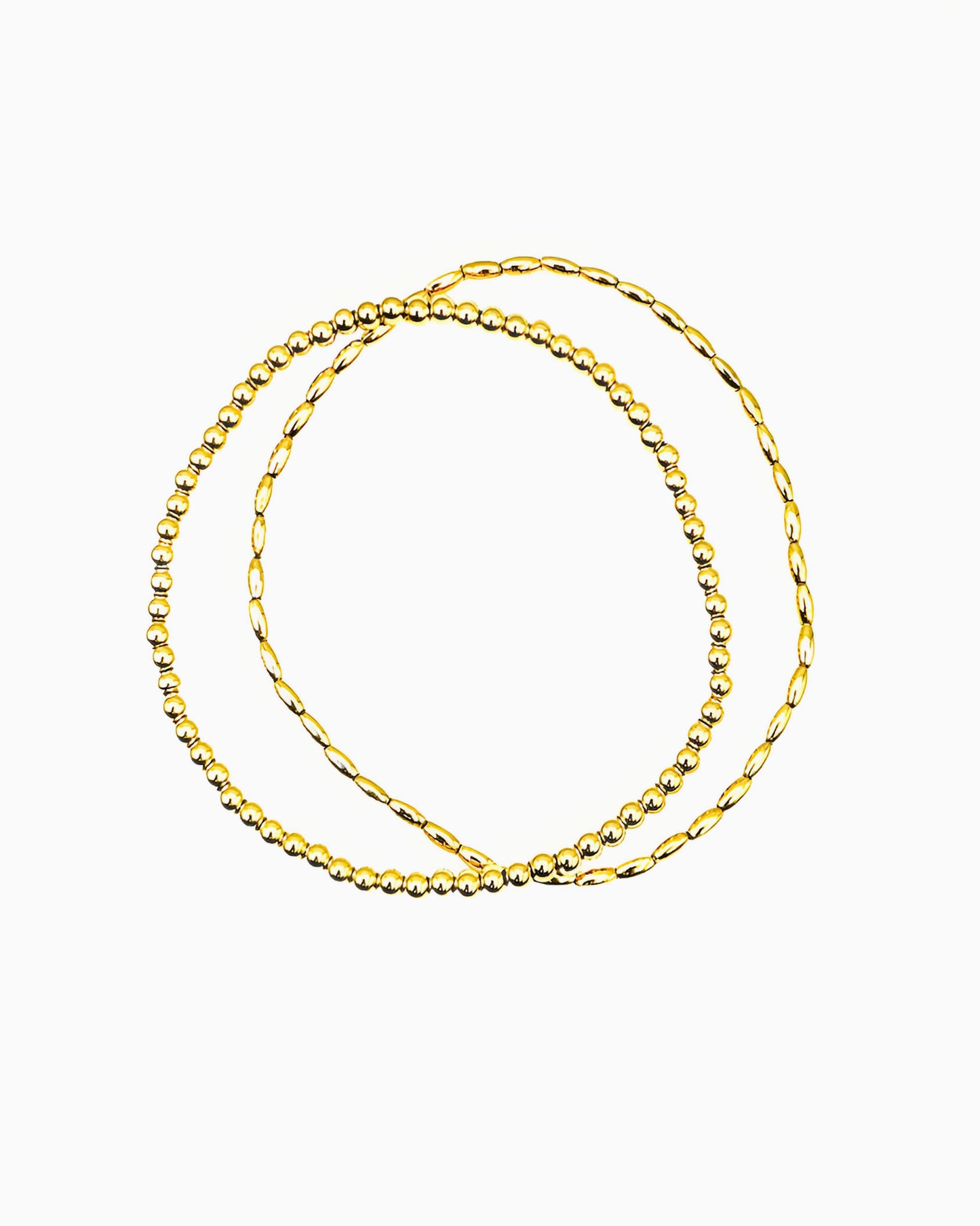 METAL BEADED STRETCH BRACELET
